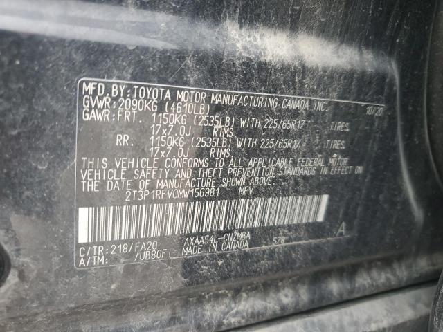 VIN 2T3P1RFV0MW156981 2021 Toyota RAV4, Xle no.13