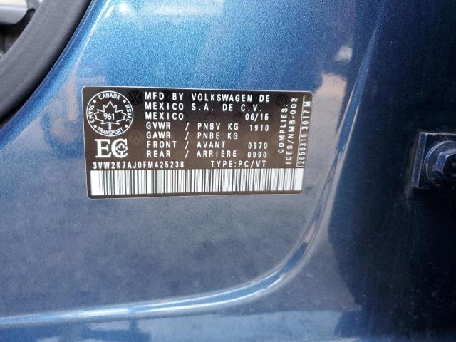 2015 VOLKSWAGEN JETTA BASE - 3VW2K7AJ0FM425238