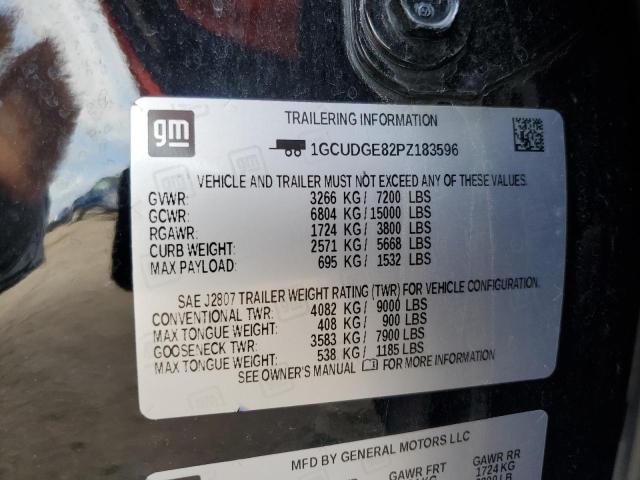 2023 CHEVROLET SILVERADO - 1GCUDGE82PZ183596