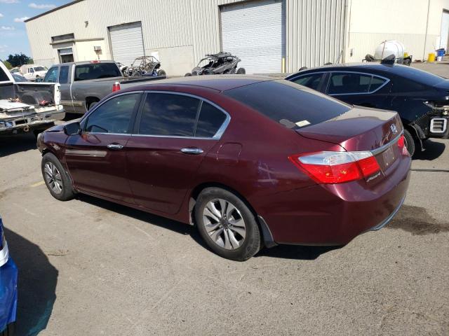 HONDA ACCORD LX 2014 maroon  gas 1HGCR2F37EA137309 photo #3