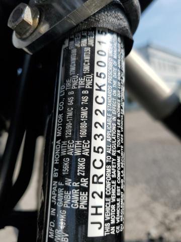 2012 HONDA VT750 C JH2RC5322CK500153