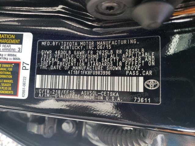 VIN 4T1BF1FK8FU983996 2015 Toyota Camry, LE no.13