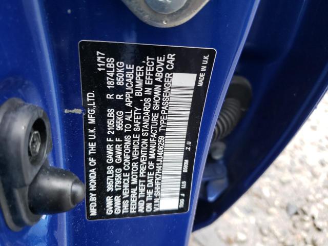 VIN SHHFK7H41JU406259 2018 Honda Civic, Sport no.12