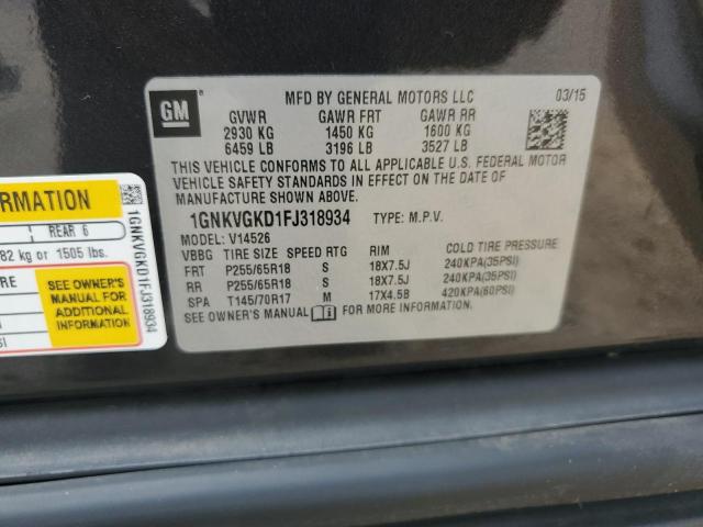 2015 CHEVROLET TRAVERSE L - 1GNKVGKD1FJ318934