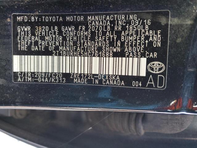 2017 TOYOTA COROLLA L - 2T1BURHE5HC761688