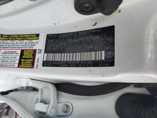 VIN 4T1G11AK3MU589671 2021 TOYOTA CAMRY no.12