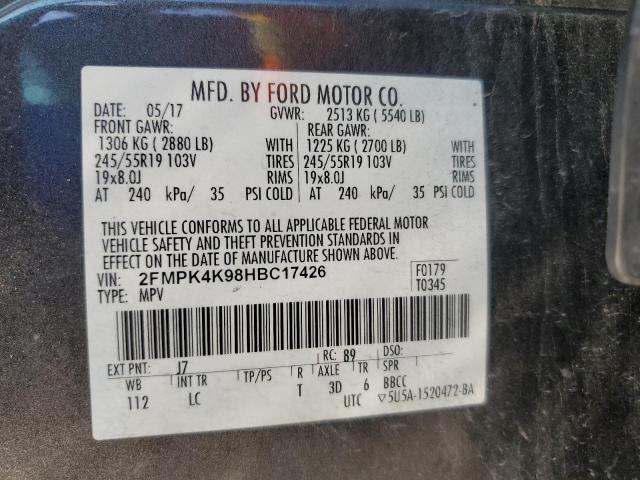 2017 FORD EDGE TITAN - 2FMPK4K98HBC17426