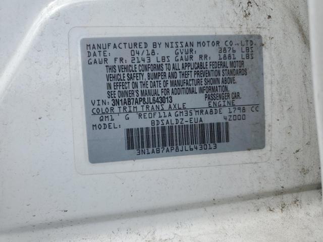 2018 NISSAN SENTRA S - 3N1AB7AP8JL643013