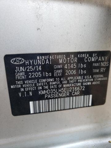 VIN KMHD35LH5EU216672 2014 Hyundai Elantra no.12