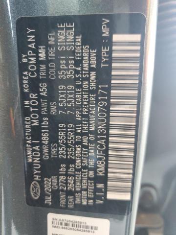 2022 HYUNDAI TUCSON SEL - KM8JFCA13NU079171