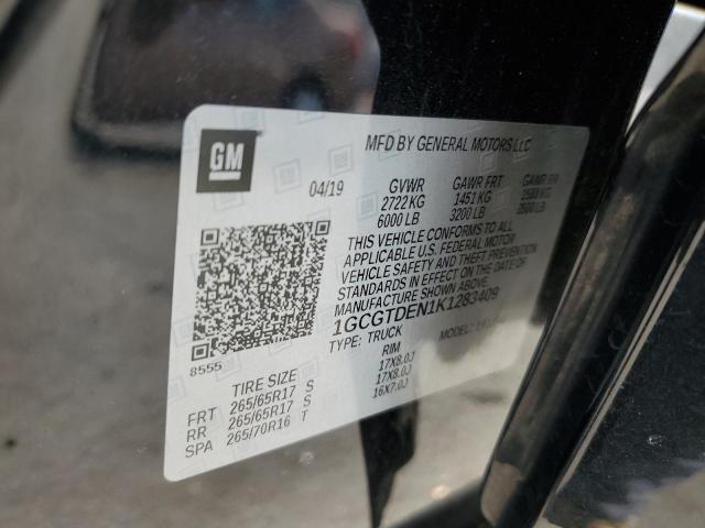 2019 CHEVROLET COLORADO Z - 1GCGTDEN1K1283409