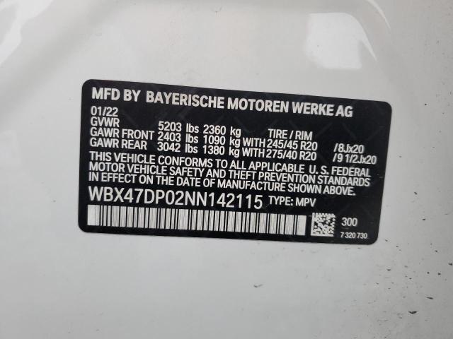 VIN WBX47DP02NN142115 2022 BMW X3 no.13