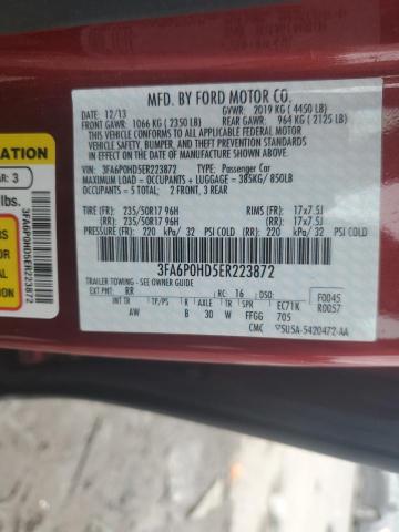 VIN 3FA6P0HD5ER223872 2014 Ford Fusion, SE no.13