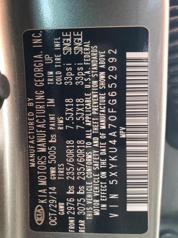 2015 KIA SORENTO EX - 5XYKU4A70FG652992
