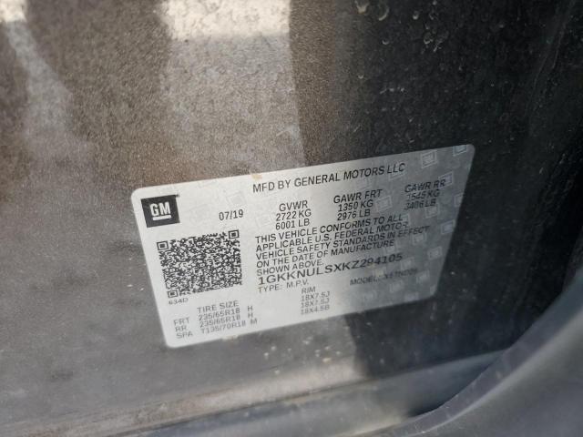 2019 GMC ACADIA SLT - 1GKKNULSXKZ294105