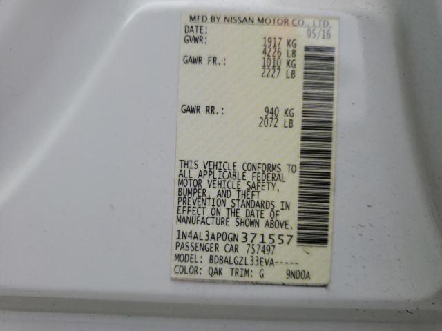 2016 NISSAN ALTIMA 2.5 - 1N4AL3AP0GN371557