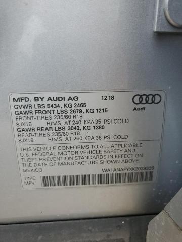 VIN WA1ANAFYXK2038328 2019 Audi Q5, Premium no.13