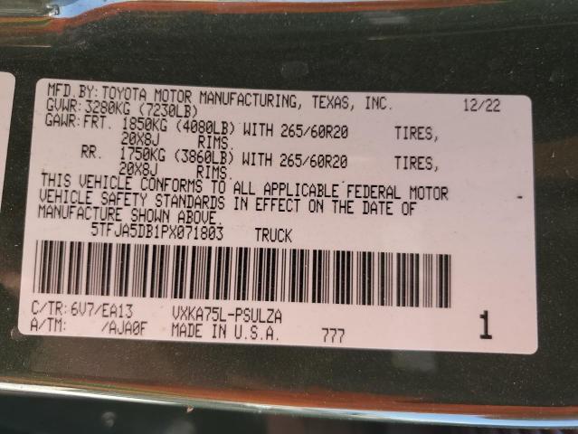 2023 TOYOTA TUNDRA CRE - 5TFJA5DB1PX071803