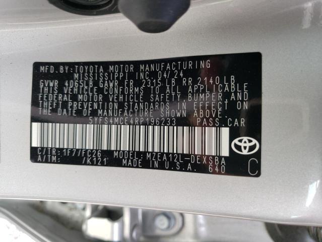 2024 TOYOTA COROLLA SE - 5YFS4MCE4RP196233