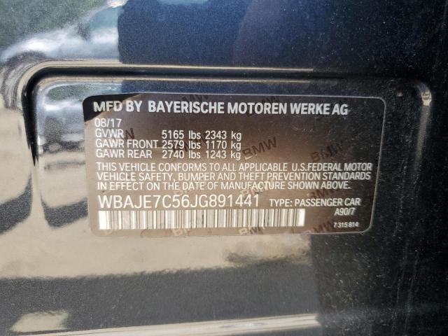 VIN WBAJE7C56JG891441 2018 BMW 5 Series, 540 XI no.12