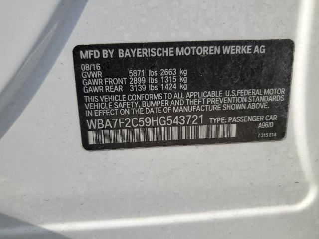 VIN WBA7F2C59HG543721 2017 BMW 7 SERIES no.12