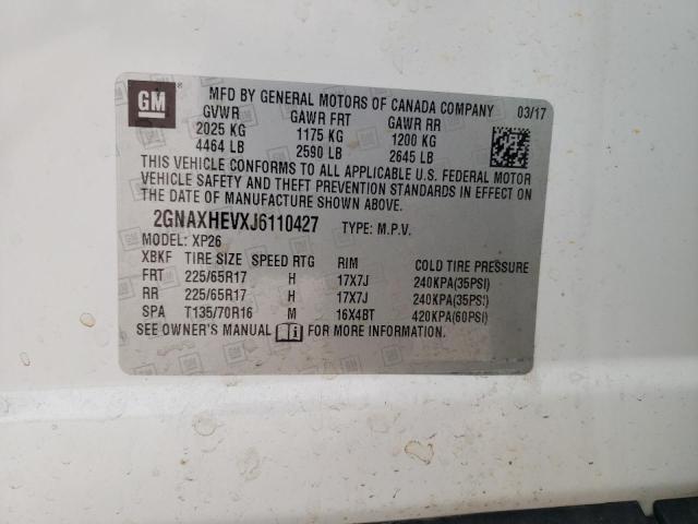 2018 CHEVROLET EQUINOX LS - 2GNAXHEVXJ6110427