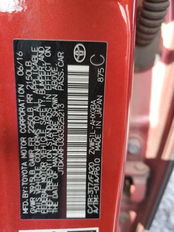 2016 TOYOTA PRIUS - JTDKARFU3G3525213