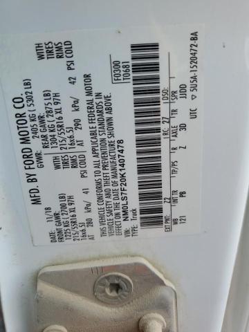 2019 FORD TRANSIT CO - NM0LS7F20K1407478