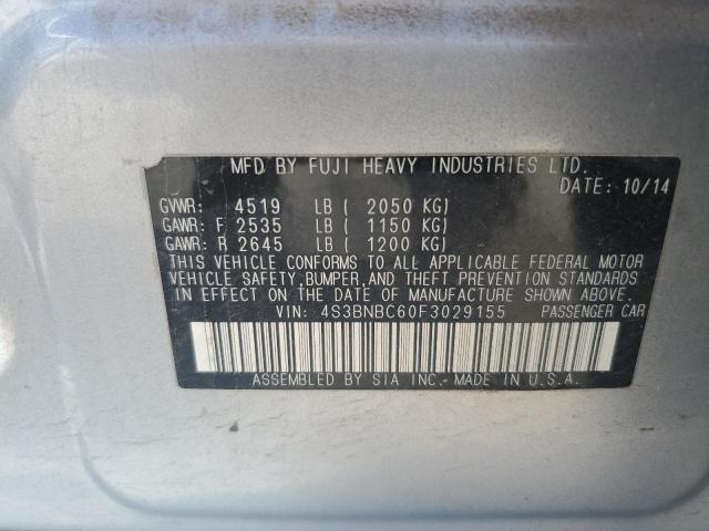 2015 SUBARU LEGACY 2.5 - 4S3BNBC60F3029155