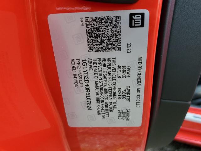 2024 CHEVROLET CORVETTE S - 1G1YB2D40R5107824