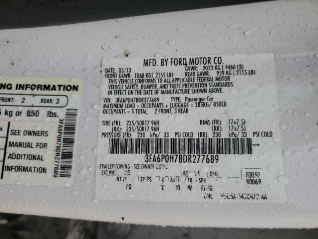 VIN 3FA6P0H78DR277689 2013 Ford Fusion, SE no.12