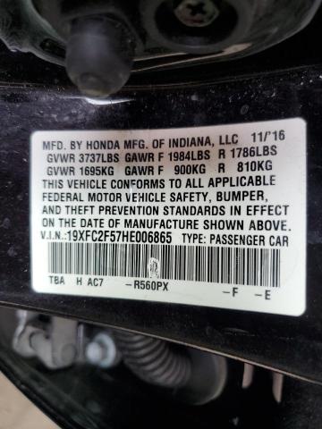 2017 HONDA CIVIC LX - 19XFC2F57HE006865