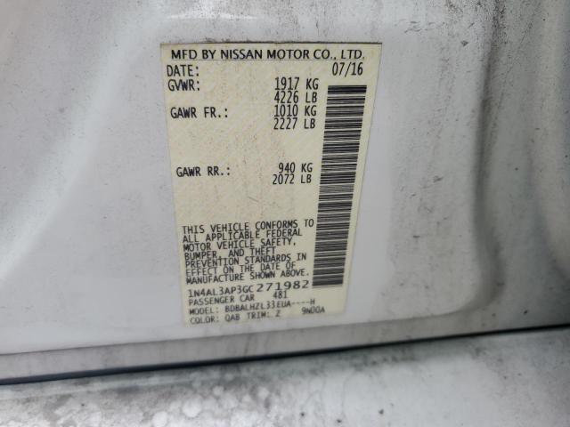 2016 NISSAN ALTIMA 2.5 - 1N4AL3AP3GC271982