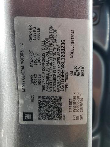 2020 GMC CANYON DEN 1GTG6EEN8L1208236