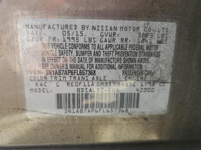 VIN 3N1AB7AP6FL657368 2015 Nissan Sentra, S no.12