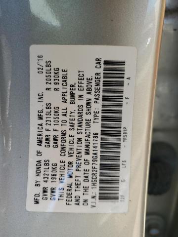 VIN 1HGCR2F79GA141786 2016 Honda Accord, EX no.13