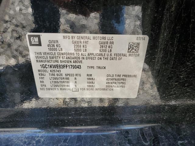 2015 CHEVROLET SILVERADO - 1GC1KWE83FF179043
