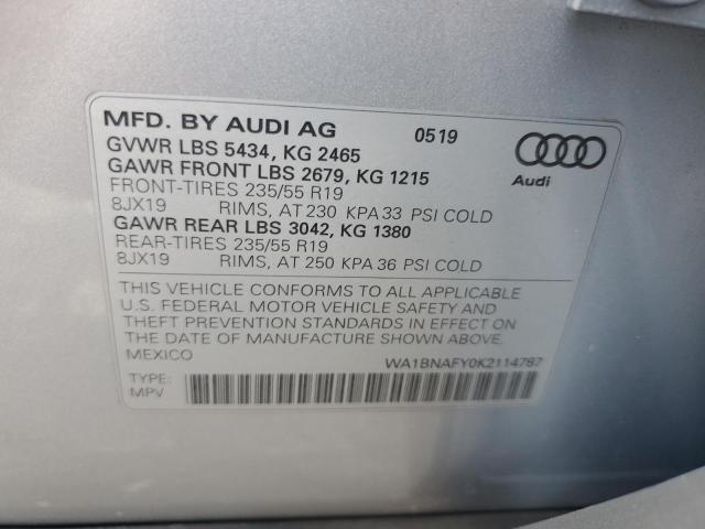 VIN WA1BNAFY0K2114787 2019 Audi Q5, Premium Plus no.14