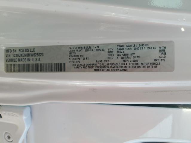 2021 JEEP WRANGLER U - 1C4HJXEN0MW626020