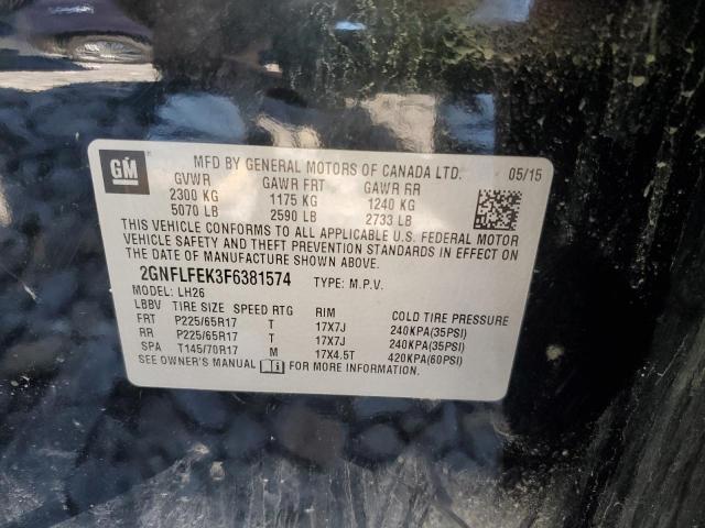 2015 CHEVROLET EQUINOX LT - 2GNFLFEK3F6381574