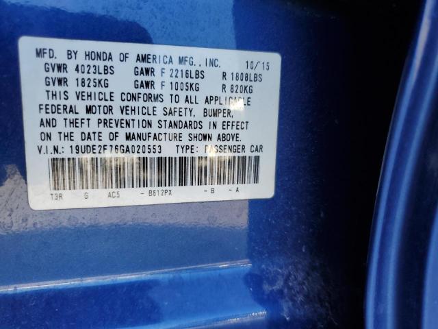 2016 ACURA ILX PREMIU - 19UDE2F76GA020553