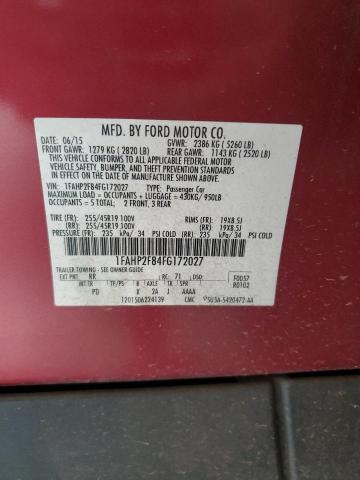 2015 FORD TAURUS LIM - 1FAHP2F84FG172027