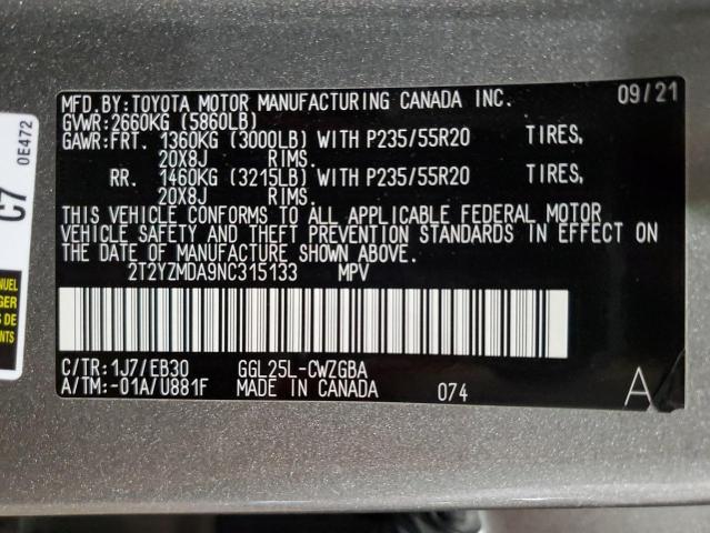 2022 LEXUS RX 350 F S - 2T2YZMDA9NC315133