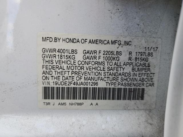 2018 ACURA ILX SPECIA 19UDE2F49JA001296