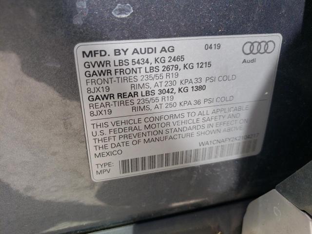 VIN WA1CNAFY2K2104217 2019 Audi Q5, Prestige no.14