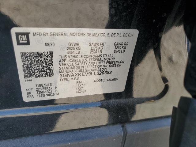 2020 CHEVROLET EQUINOX LT - 3GNAXKEV9LL320383