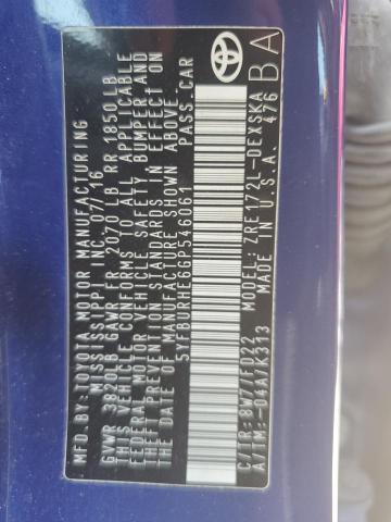 2016 TOYOTA COROLLA L - 5YFBURHE6GP546061