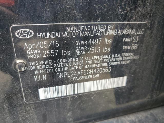 VIN 5NPE24AF6GH420563 2016 HYUNDAI SONATA no.12