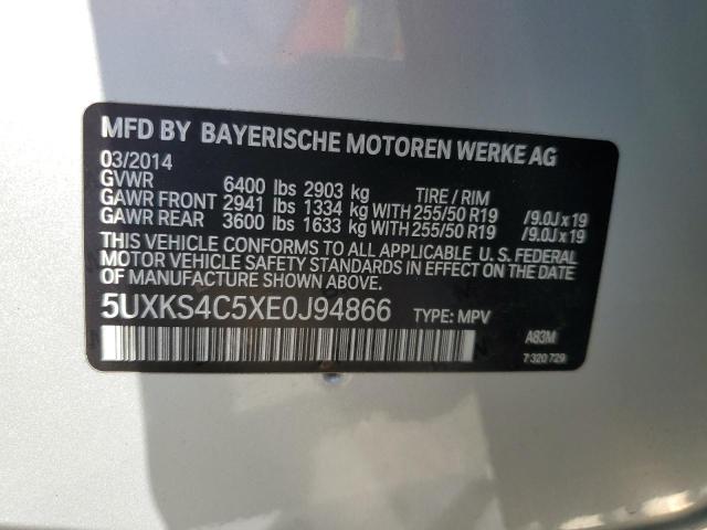 VIN 5UXKS4C5XE0J94866 2014 BMW X5, Xdrive35D no.13