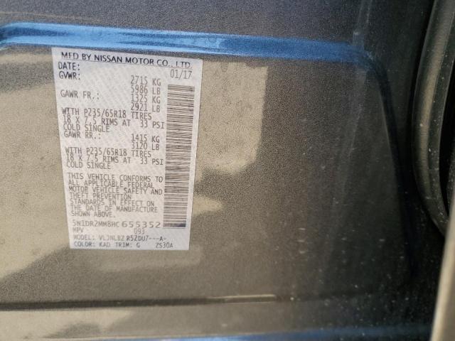 2017 NISSAN PATHFINDER - 5N1DR2MM8HC655352
